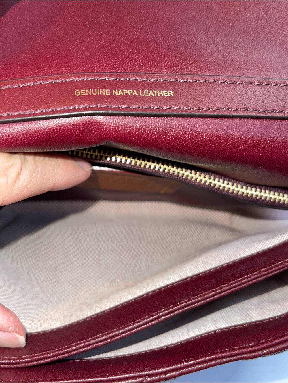 Coach G2481-CW629 Times Square Tabby 17 Quilted Nappa Leather Crossbody Burgundy - Picture 11 of 14